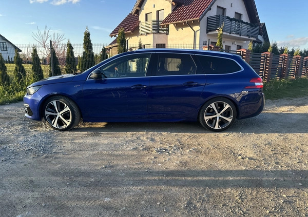 Peugeot 308 cena 64900 przebieg: 104000, rok produkcji 2018 z Trzebnica małe 211